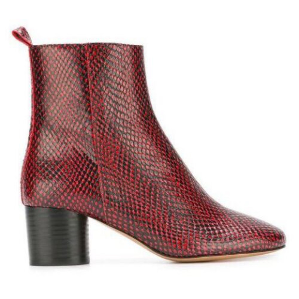 Isabel Marant Deyissa Python Leather Ankle Boots